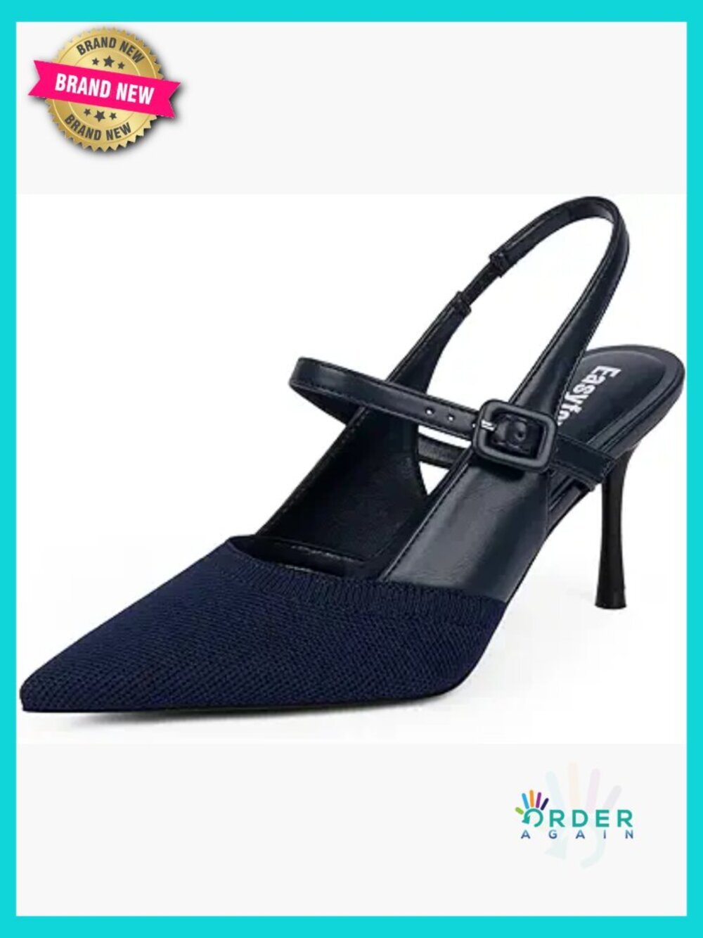 Closed Toe Stiletto Heels Pointed Toe Knit Slingback Pumps Wedding Dress Shoes